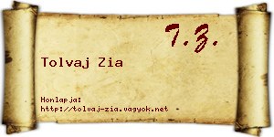 Tolvaj Zia névjegykártya